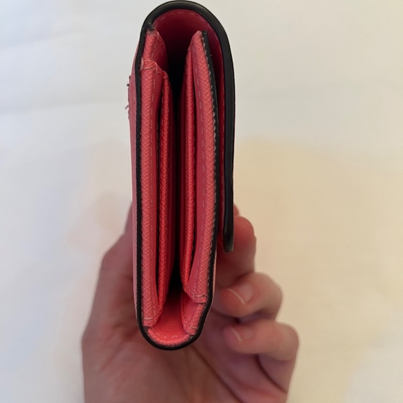 Michael Kors Jet Set Travel Large Trifold Wallet Grapefruit Pink - Picture 5 of 16